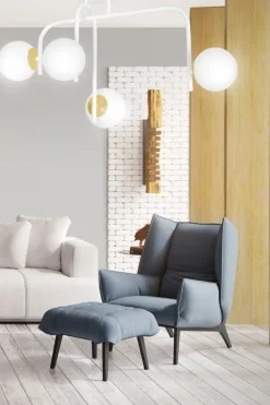 Sklep Kaja Nieregularna, biało-złota lampa sufitowa 1033/4B RAGNAR | Kaja Outlet