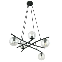Sklep Kaja Nieregularna lampa z przezroczystymi kloszami 1202/5 z serii ESSA czarny Cheap