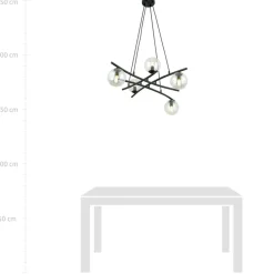 Sklep Kaja Nieregularna lampa z przezroczystymi kloszami 1202/5 z serii ESSA czarny Cheap