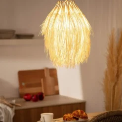 Sklep Kaja Nieregularna, naturalna lampa wisząca ABR-NLW33-BH-E27 BOHO | Kaja brązowy Flash Sale