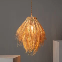 Sklep Kaja Nieregularna, naturalna lampa wisząca ABR-NLW33-BH-E27 BOHO | Kaja brązowy Flash Sale