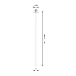 Sklep Kaja Nieruchomy, długi sopel - miedź mat 120cm ANT 9439 ALHA T | Kaja* Oprawy Podtynkowe