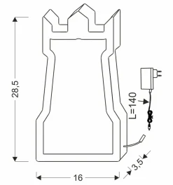 Sklep Kaja Niespotykana lampka nocna do pokoju dziecka 41-10582 TOWER | Kaja* Lampy Led