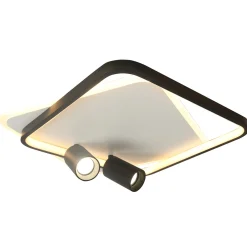 Sklep Kaja Niespotykany plafon LED z tubami LP-0612/2C SQUARE BK PARMA | Kaja* Plafony Nowoczesne|Lampy Led