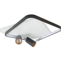 Sklep Kaja Niespotykany plafon LED z tubami LP-0612/2C SQUARE BK PARMA | Kaja* Plafony Nowoczesne|Lampy Led