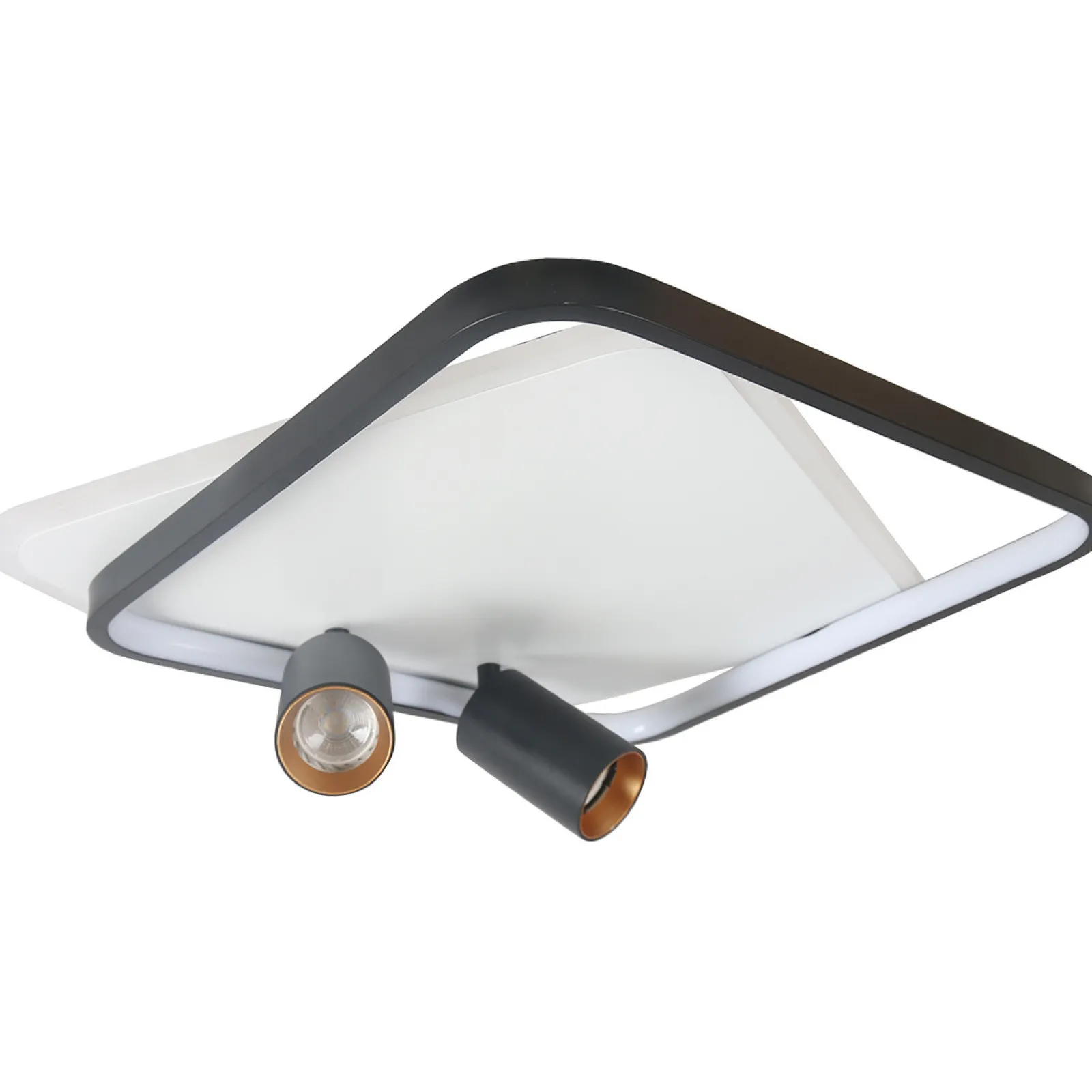 Sklep Kaja Niespotykany plafon LED z tubami LP-0612/2C SQUARE BK PARMA | Kaja* Plafony Nowoczesne|Lampy Led