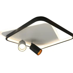 Sklep Kaja Niespotykany plafon LED z tubami LP-0612/2C SQUARE BK PARMA | Kaja* Plafony Nowoczesne|Lampy Led