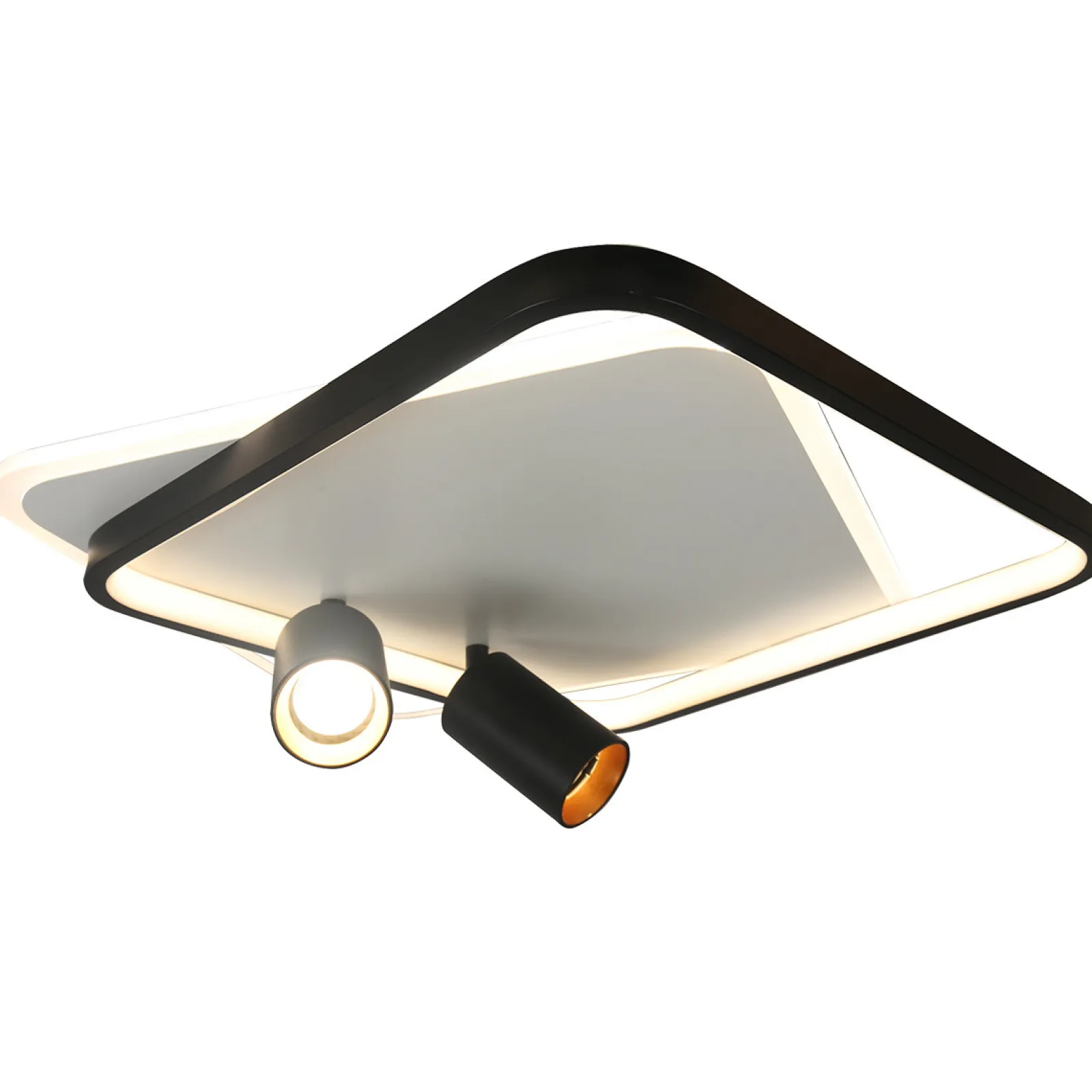 Sklep Kaja Niespotykany plafon LED z tubami LP-0612/2C SQUARE BK PARMA | Kaja* Plafony Nowoczesne|Lampy Led