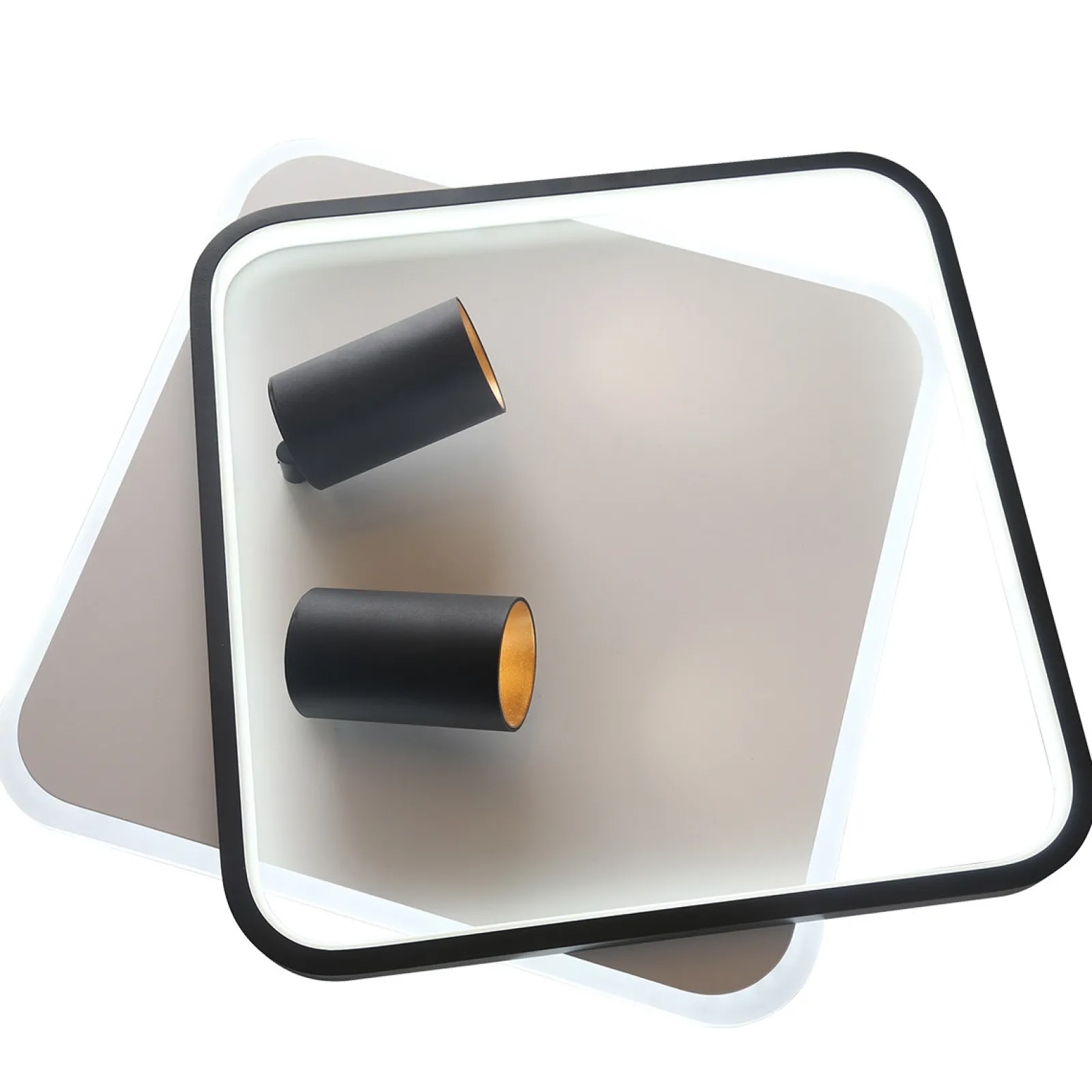 Sklep Kaja Niespotykany plafon LED z tubami LP-0612/2C SQUARE BK PARMA | Kaja* Plafony Nowoczesne|Lampy Led