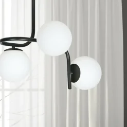 Sklep Kaja Nietuzinkowa, czarna lampa sufitowa z kloszami 1030/3 KALF | Kaja Online