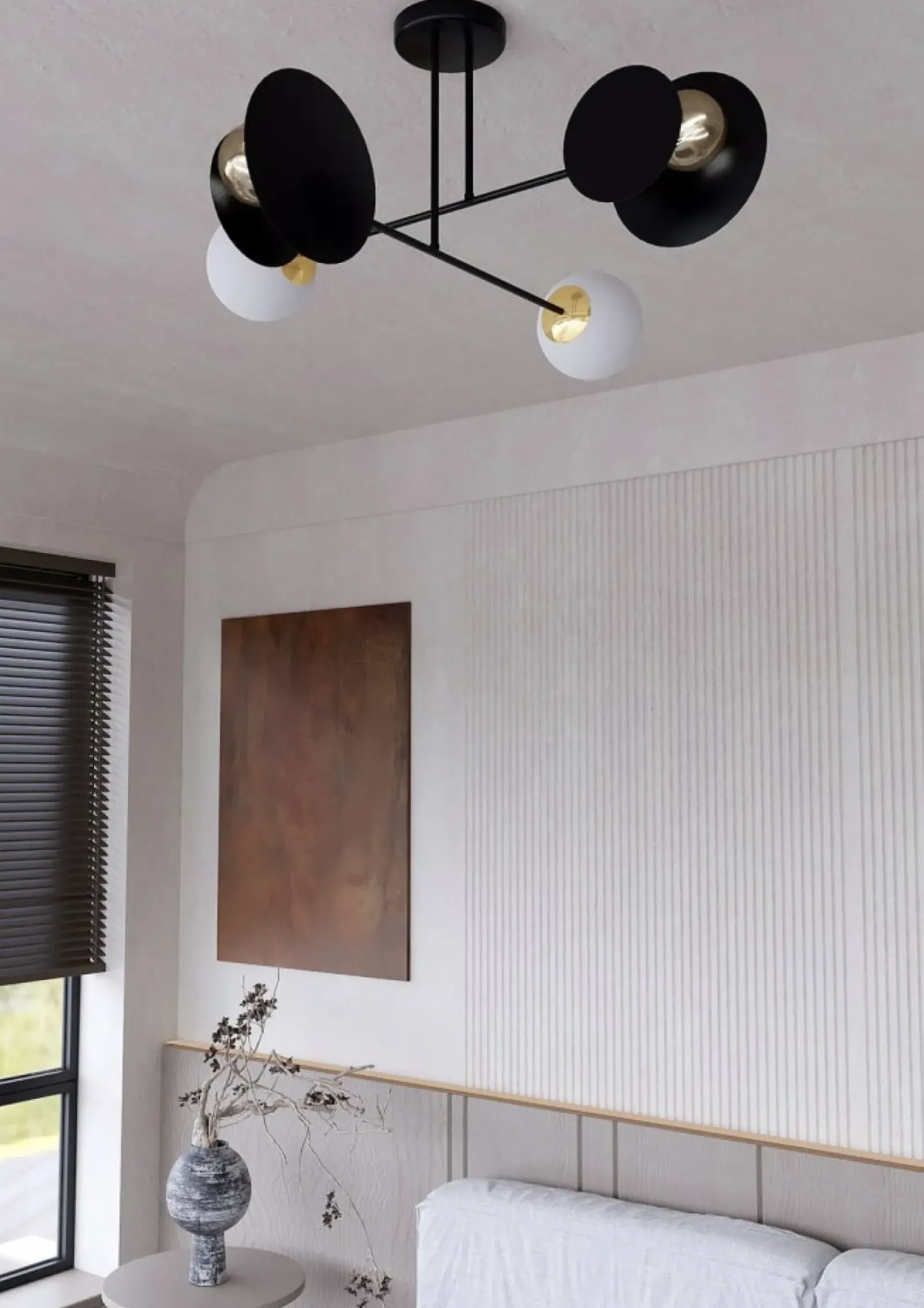 Sklep Kaja Nietuzinkowa czarno-biała lampa sufitowa 612/4 | Kaja Oświetlenie Store
