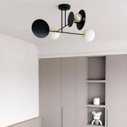 Sklep Kaja Nietuzinkowa czarno-biała lampa sufitowa 612/4 | Kaja Oświetlenie Store
