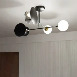 Sklep Kaja Nietuzinkowa czarno-biała lampa sufitowa 612/4 | Kaja Oświetlenie Store