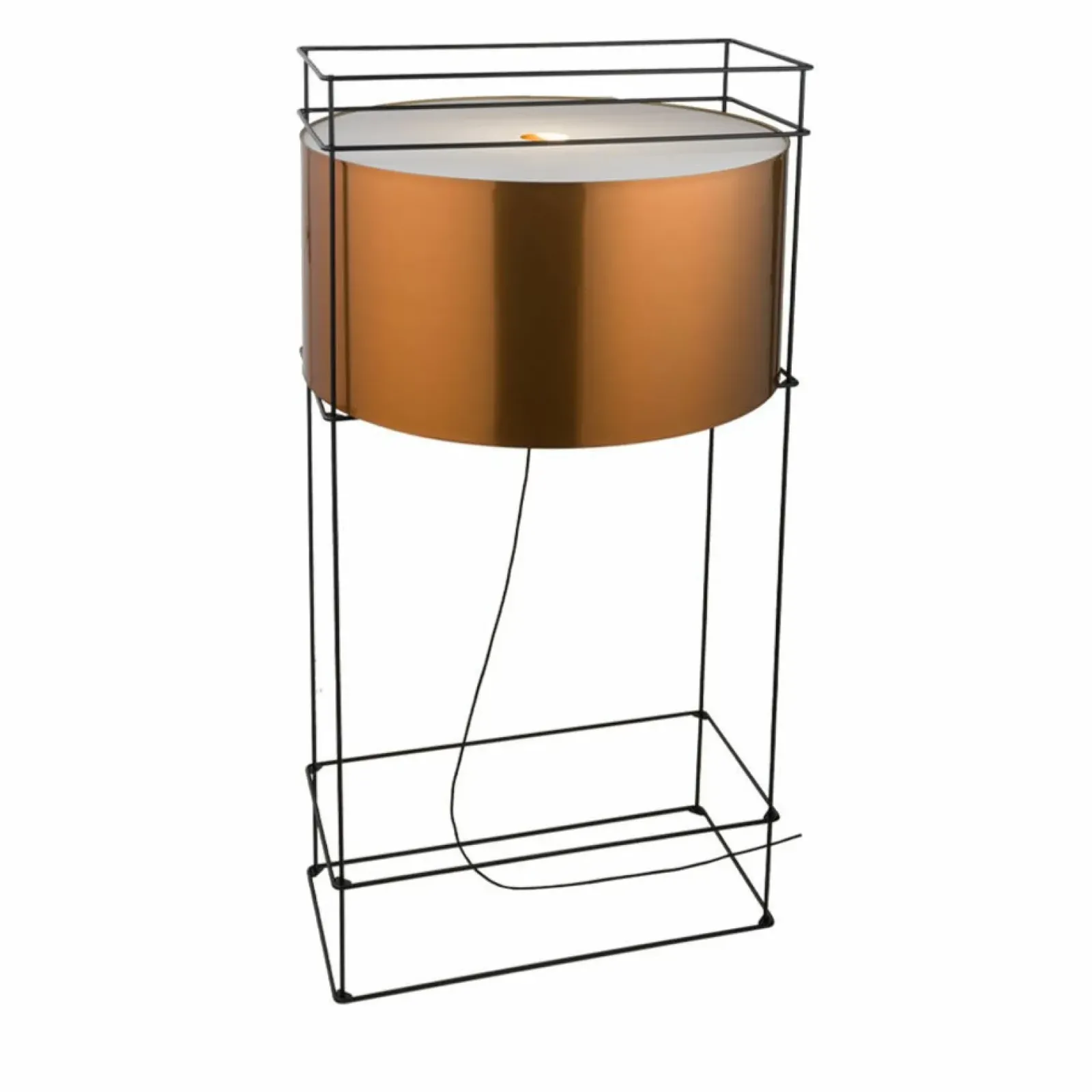 Sklep Kaja Nietuzinkowa lampa podłogowa - miedź 150cm ANT 9525 PAA | Kaja* Lampy Podłogowe Z Abażurem