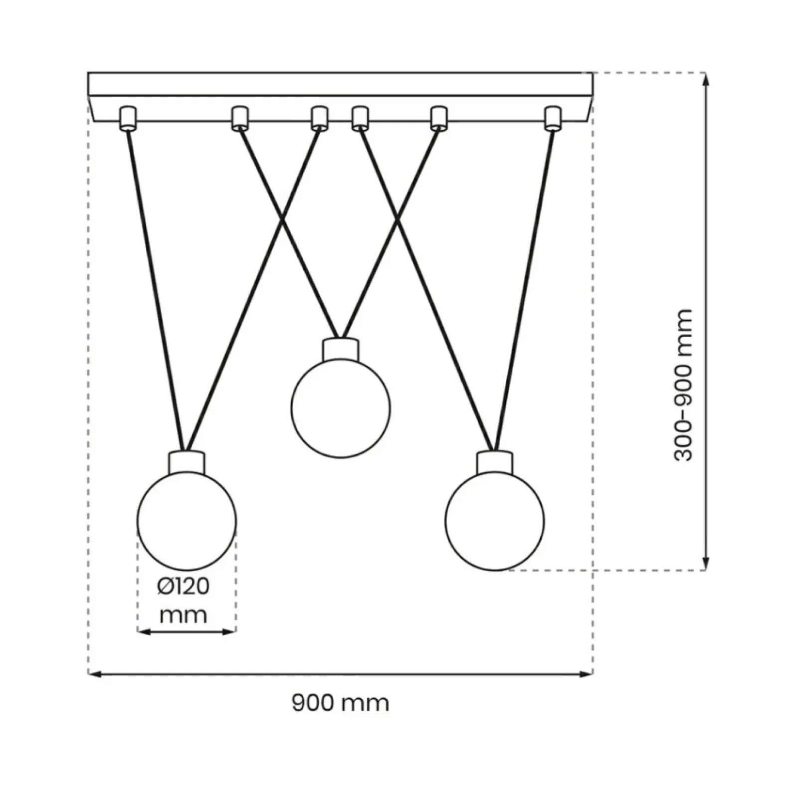 Sklep Kaja Nietuzinkowa lampa wisząca z trzema kloszami MLP8818 z serii CAP Outlet