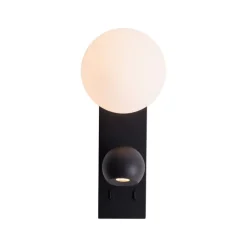Sklep Kaja Nietuzinkowy, czarny kinkiet z dwoma światłami MX W0351 ATOM | Kaja* Lampy Led