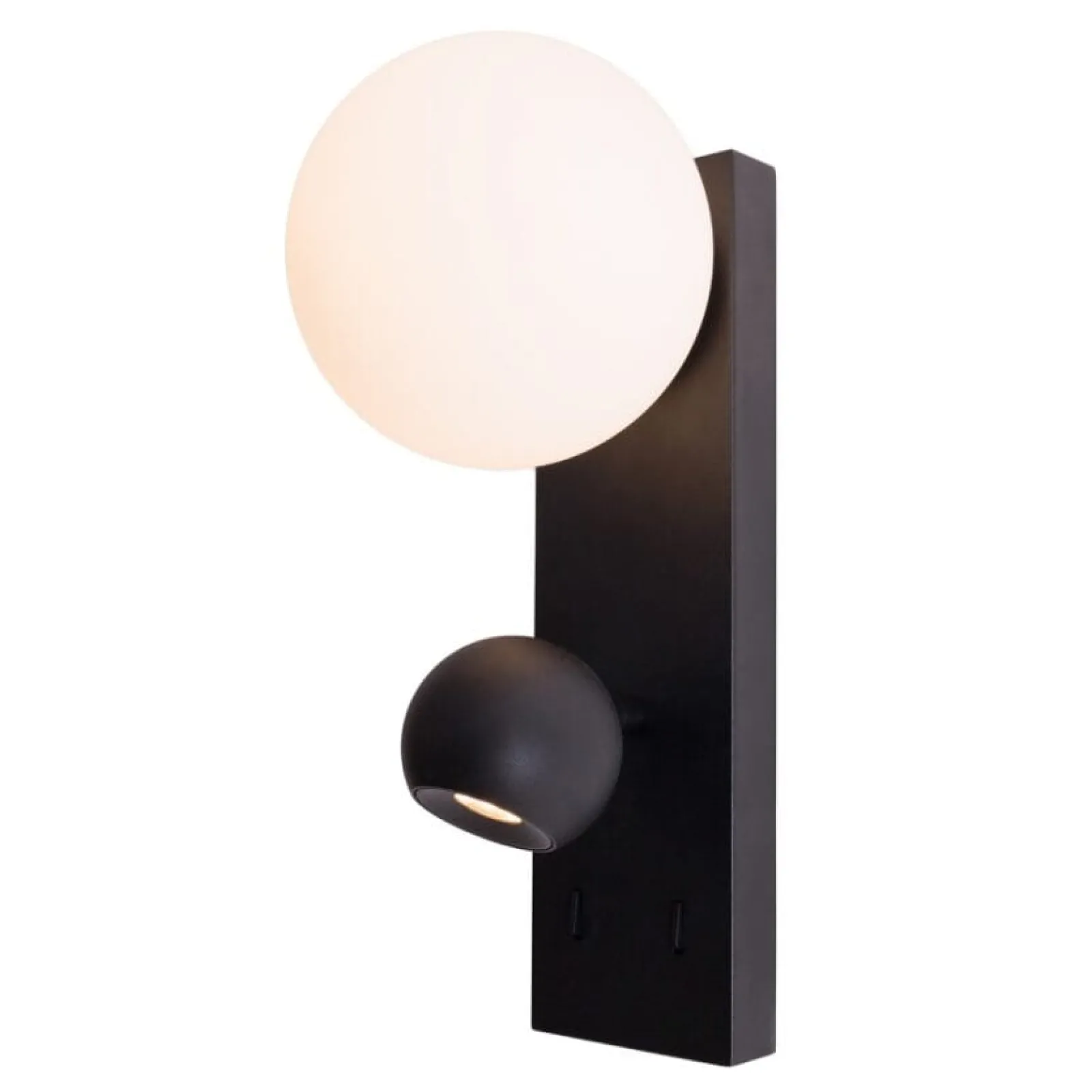 Sklep Kaja Nietuzinkowy, czarny kinkiet z dwoma światłami MX W0351 ATOM | Kaja* Lampy Led