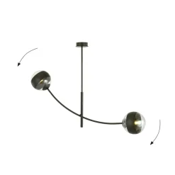 Sklep Kaja Nietypowa lampa sufitowa z dwoma kloszami 1101/2 HUNTER | Kaja Online