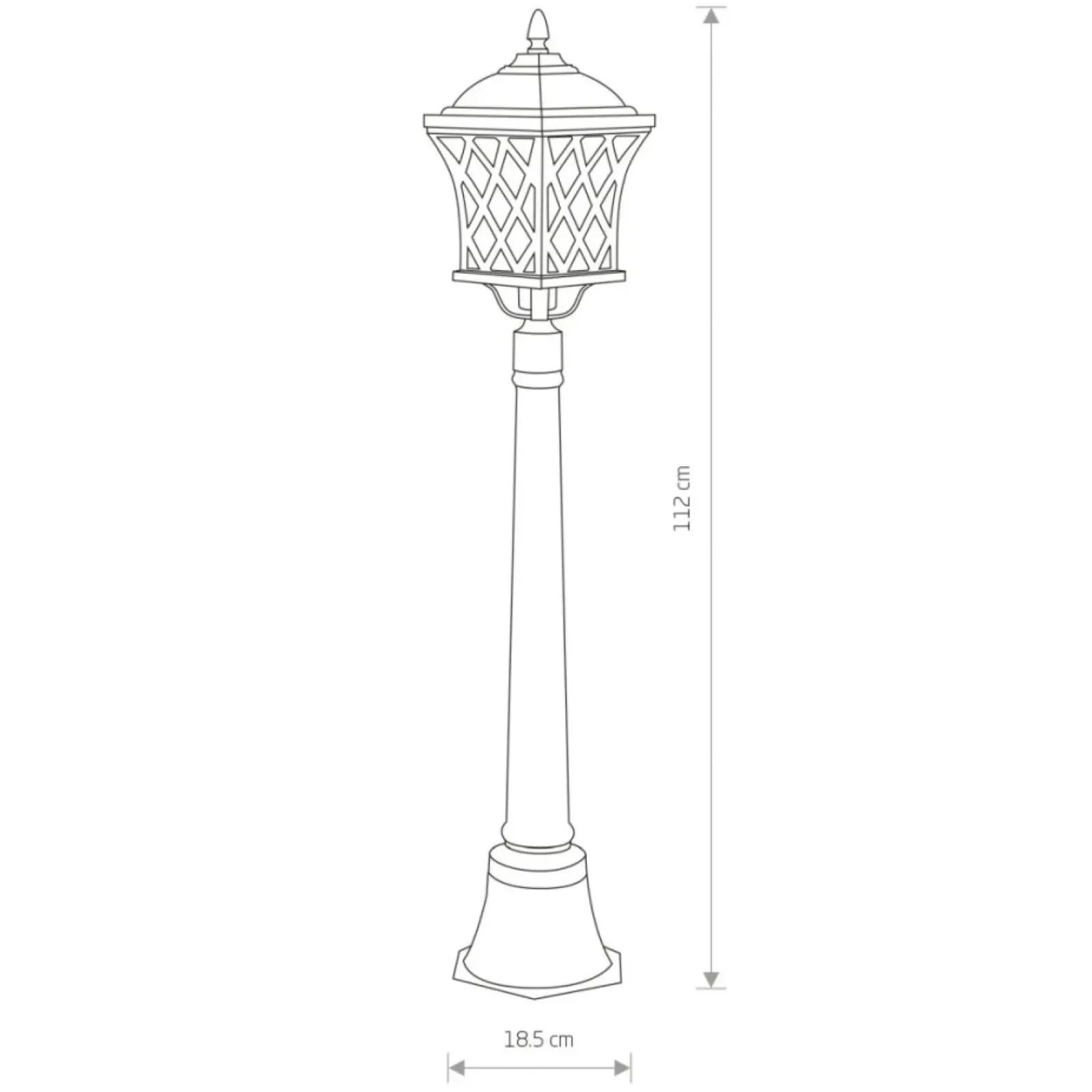 Sklep Kaja Niska, czarna latarnia ogrodowa w stylu retro 5294 TAY | Kaja* Lampy Ogrodowe Stojące