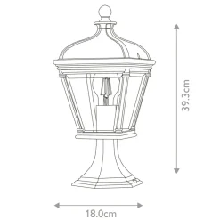 Sklep Kaja Niska lampa ogrodowa, cokołowa BAYVIEW-3M-BK z serii BAYVIEW* Lampy Ogrodowe Stojące