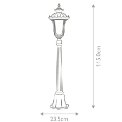 Sklep Kaja Niska lampa ogrodowa, wysokość 115cm CC4-S-BK z serii CHICAGO* Lampy Ogrodowe Stojące