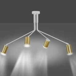 Sklep Kaja Nowoczesna biała lampa sufitowa z reflektorami 656/4 | Kaja New