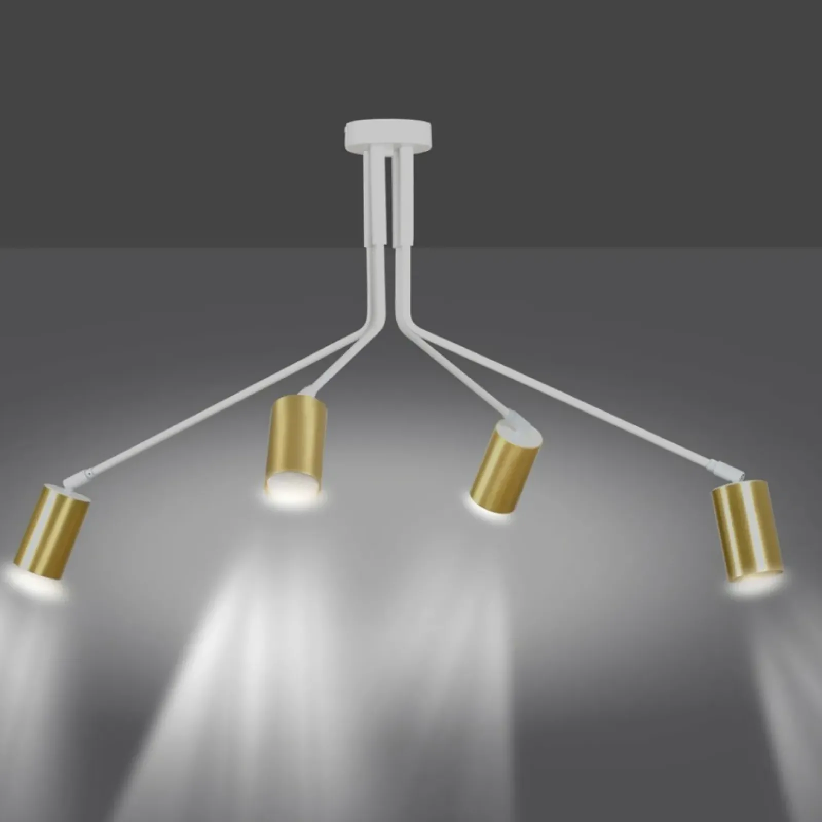 Sklep Kaja Nowoczesna biała lampa sufitowa z reflektorami 656/4 | Kaja New