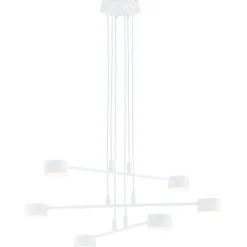 Sklep Kaja Nowoczesna, biała lampa wisząca do salonu 1340/6 MODUS | Kaja biały Shop