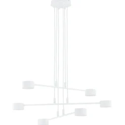 Sklep Kaja Nowoczesna, biała lampa wisząca do salonu 1340/6 MODUS | Kaja biały Shop