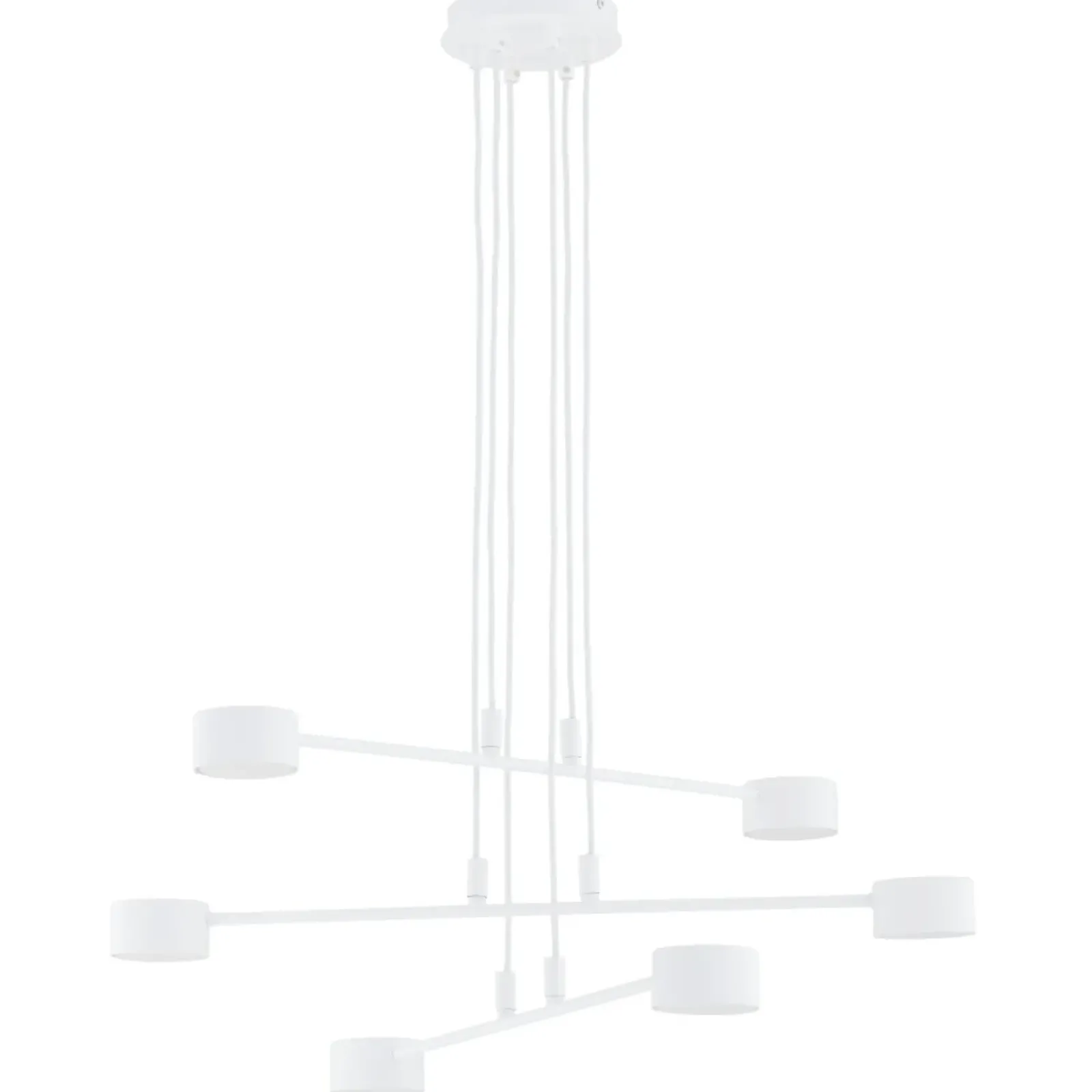Sklep Kaja Nowoczesna, biała lampa wisząca do salonu 1340/6 MODUS | Kaja biały Shop