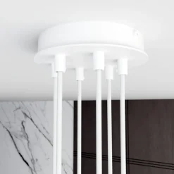 Sklep Kaja Nowoczesna, biała lampa wisząca do salonu 1340/6 MODUS | Kaja biały Shop