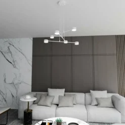 Sklep Kaja Nowoczesna, biała lampa wisząca do salonu 1340/6 MODUS | Kaja biały Shop