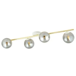 Sklep Kaja Nowoczesna, biało-złota lampa sufitowa do salonu 1247/4 serii SPLENDI Outlet