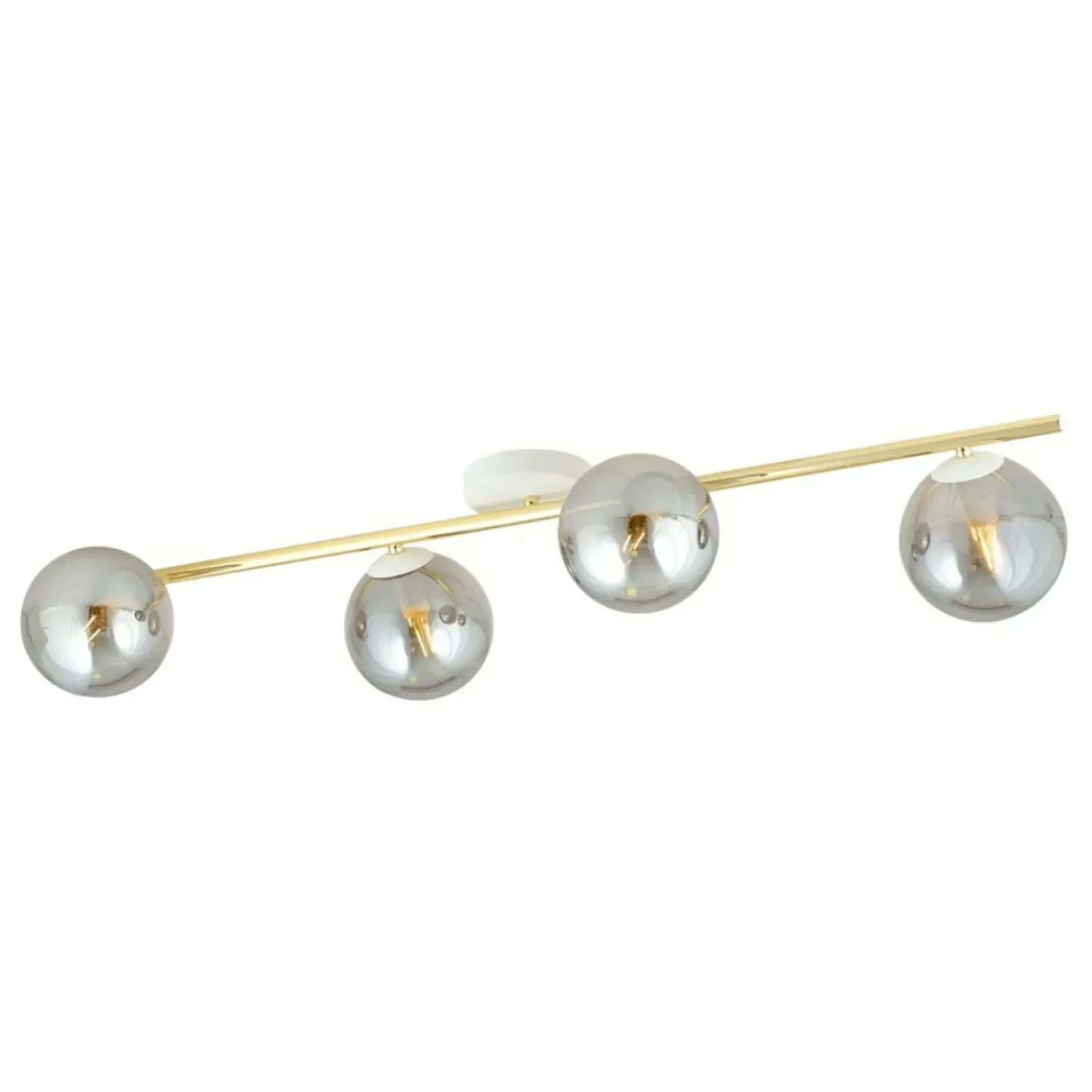 Sklep Kaja Nowoczesna, biało-złota lampa sufitowa do salonu 1247/4 serii SPLENDI Outlet