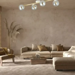 Sklep Kaja Nowoczesna, biało-złota lampa sufitowa do salonu 1247/4 serii SPLENDI Outlet