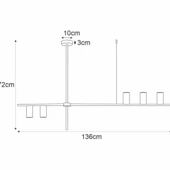 Sklep Kaja Nowoczesna, czarna lampa wisząca nad stół K-4755 ROCCO | Kaja czarny Store
