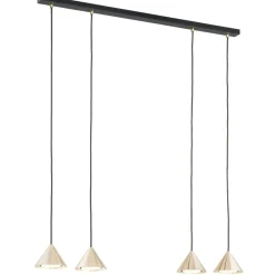 Sklep Kaja Nowoczesna, czarno złota lampa wisząca 1329/4 ELIT | Kaja Oświetlenie Online