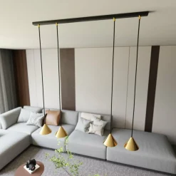 Sklep Kaja Nowoczesna, czarno złota lampa wisząca 1329/4 ELIT | Kaja Oświetlenie Online
