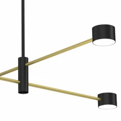 Sklep Kaja Nowoczesna, czarno-złota lampa wisząca MLP8419 CROSS | Kaja Outlet
