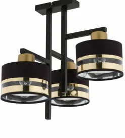 Sklep Kaja Nowoczesna, czarno-złota lampa sufitowa z abażurami SIG 32147 - PRO Best