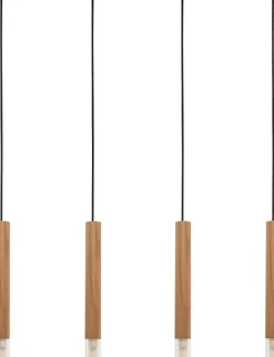 Sklep Kaja Nowoczesna, drewniana listwa z wiszącymi tubami 8620403 z serii MADERA Best