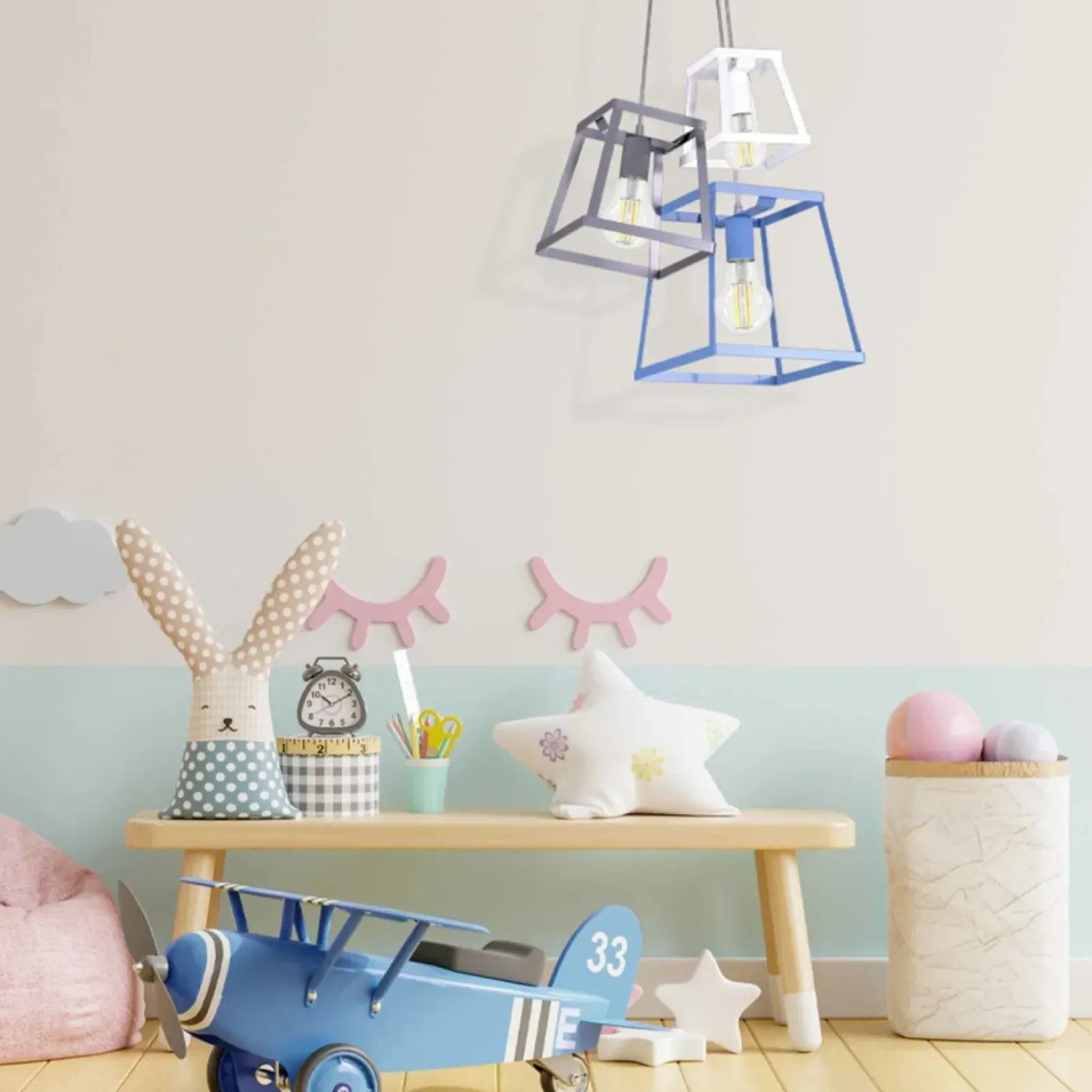 Sklep Kaja Nowoczesna, dziecięca lampa wisząca K-4132 TEDY | Kaja Oświetlenie wielokolorowy Best Sale