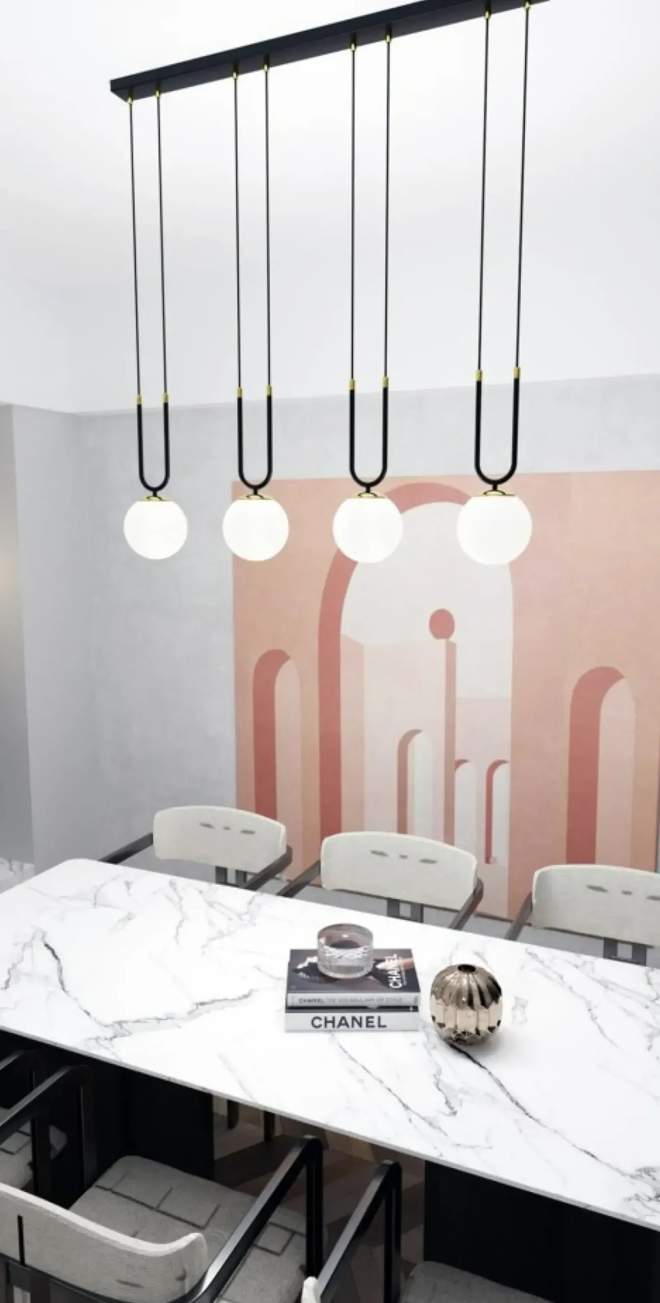 Sklep Kaja Nowoczesna, elegancka lampa wisząca do jadalni 1112/4 z serii GLAM | Kaja Store