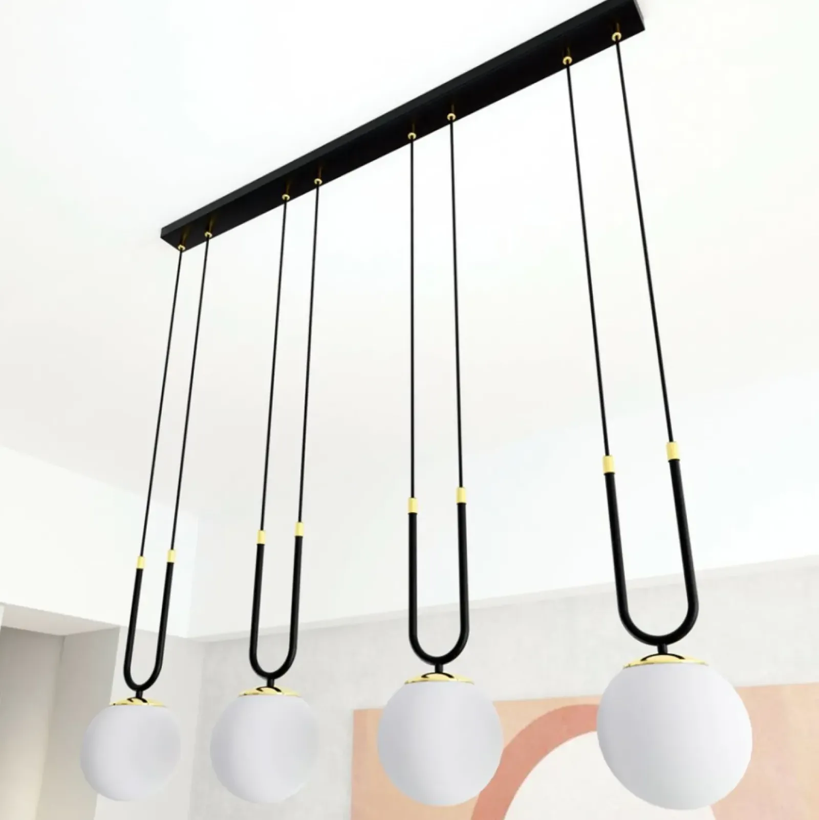 Sklep Kaja Nowoczesna, elegancka lampa wisząca do jadalni 1112/4 z serii GLAM | Kaja Store