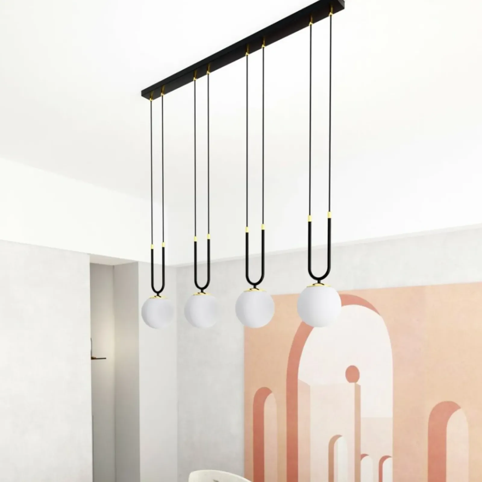 Sklep Kaja Nowoczesna, elegancka lampa wisząca do jadalni 1112/4 z serii GLAM | Kaja Store