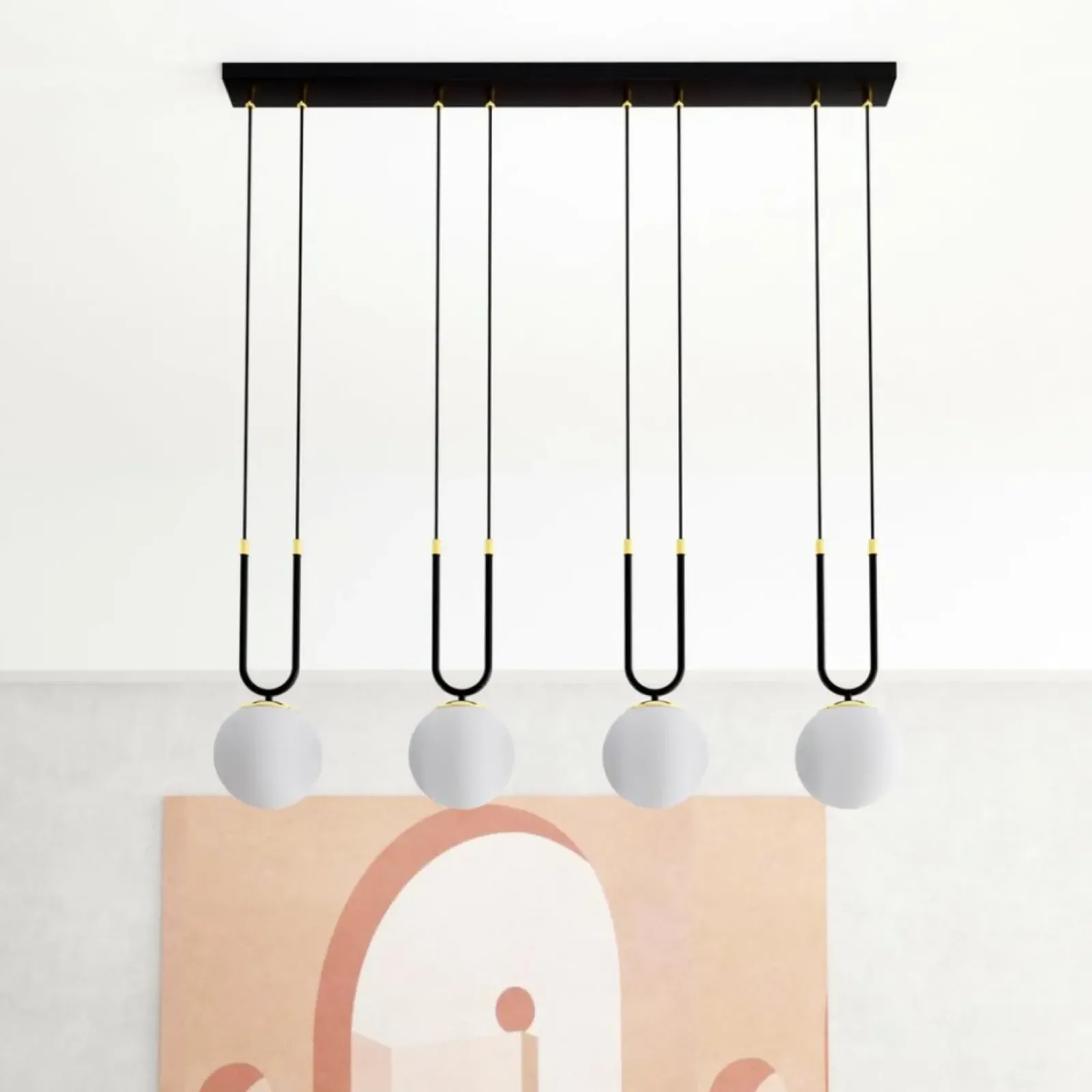 Sklep Kaja Nowoczesna, elegancka lampa wisząca do jadalni 1112/4 z serii GLAM | Kaja Store