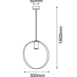 Sklep Kaja Nowoczesna, geometryczna lampa wisząca ⌀30cm ANT 5150 ORTIGA | Kaja Clearance