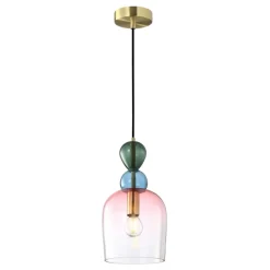 Sklep Kaja Nowoczesna, kolorowa lampa wisząca PND-37462B-MC-GD MANSO | Kaja Store