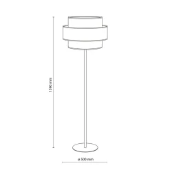 Sklep Kaja Nowoczesna, kolorowa lampa stojąca do salonu TK 6451 TRIO JUTA | Kaja* Lampy Podłogowe Z Abażurem