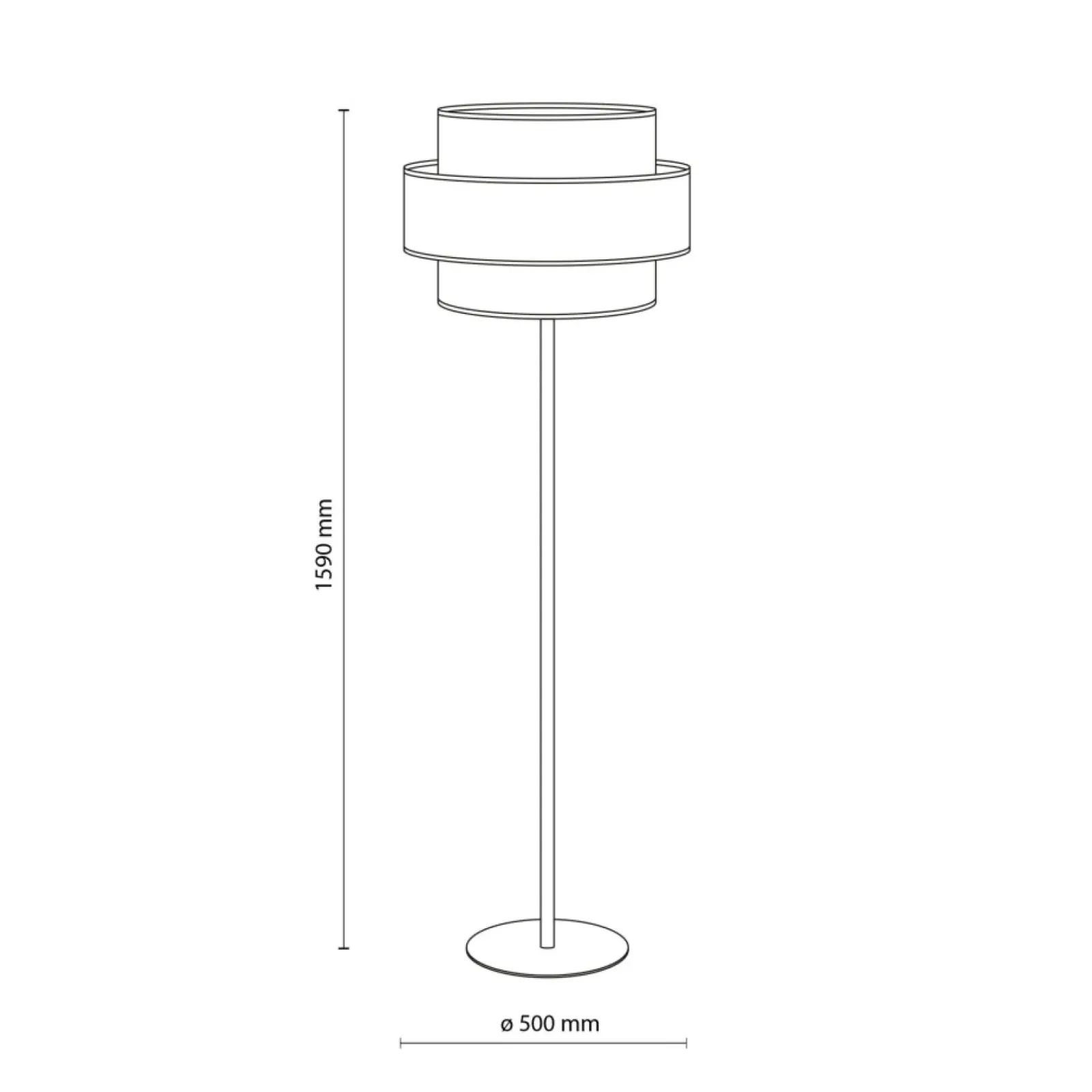 Sklep Kaja Nowoczesna, kolorowa lampa stojąca do salonu TK 6451 TRIO JUTA | Kaja* Lampy Podłogowe Z Abażurem